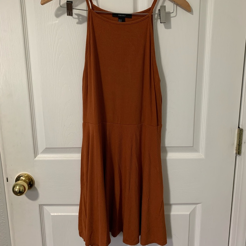 Camel swing dress